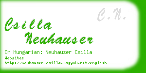 csilla neuhauser business card